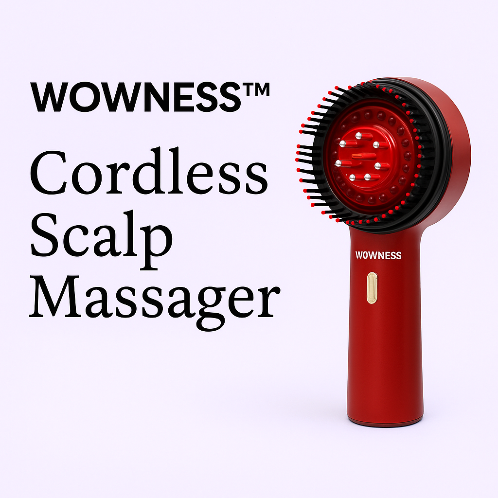 WOWNESS™ Cordless Scalp Massager – Recharge. Relax. Rise.